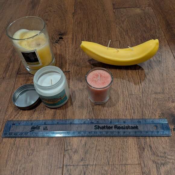 4 candles - banana, bamboo jasmine, Meet Me in Capetown - Picture 1 of 1